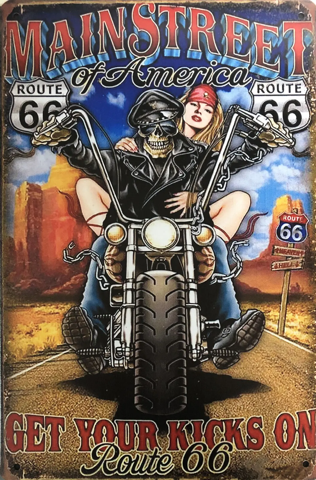 

Винтажные оловянные плакаты Pin Up Route 66 для гаража, металлические постеры для гаража, железная живопись, винтажный домашний декор для бара, па...