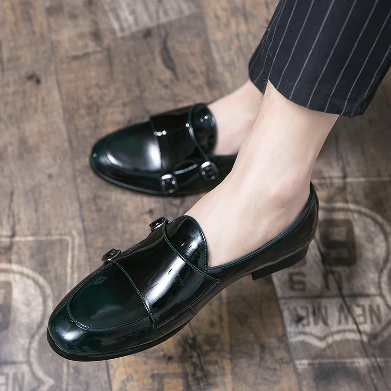 Мокасины мужские без шнуровки кожаные туфли на плоской подошве уличная модная