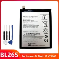 original replacement phone battery bl265 for lenovo m moto m xt1662 genuine rechargable batteries 3000mah with free tools
