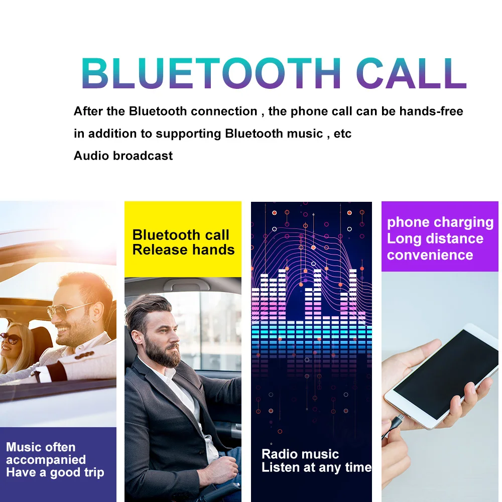 Автомагнитола 1 Din 4 дюйма Bluetooth 2 mp5-плеер TF USB быстрая зарядка ISO дистанционное