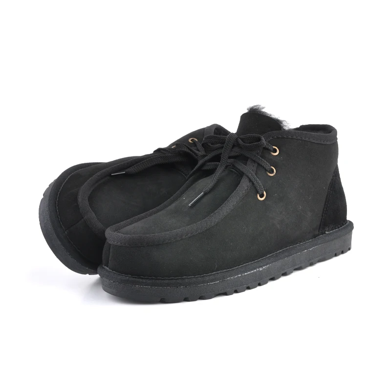 Модные Бекхэм зимние сапоги для мужчин Оксфорды со шнуровкой Зимние ботинки на