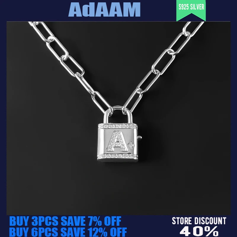 

S925 Sterling Silver August New Letter Love Lock Necklace Women's Fashion Personality Original 26 English Luxury Jewelry Gifts