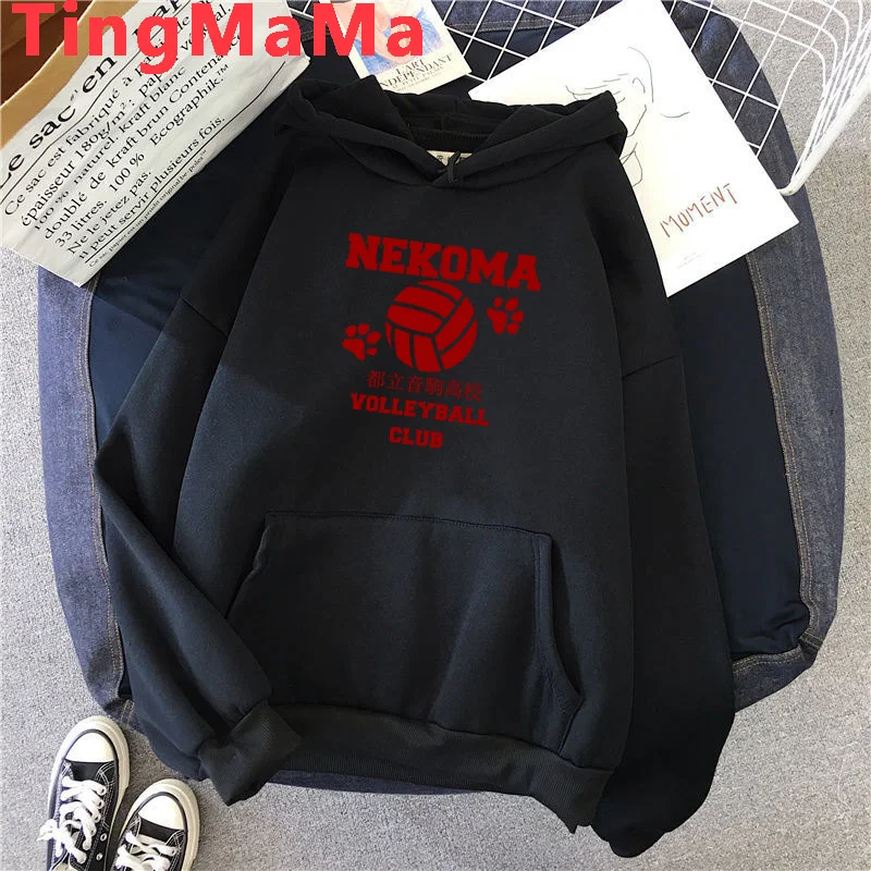 

Volleyball Haikyuu Nekoma Karasuno hoodies women 2021 y2k aesthetic printed harajuku women sweatshirts hoddies hip hop