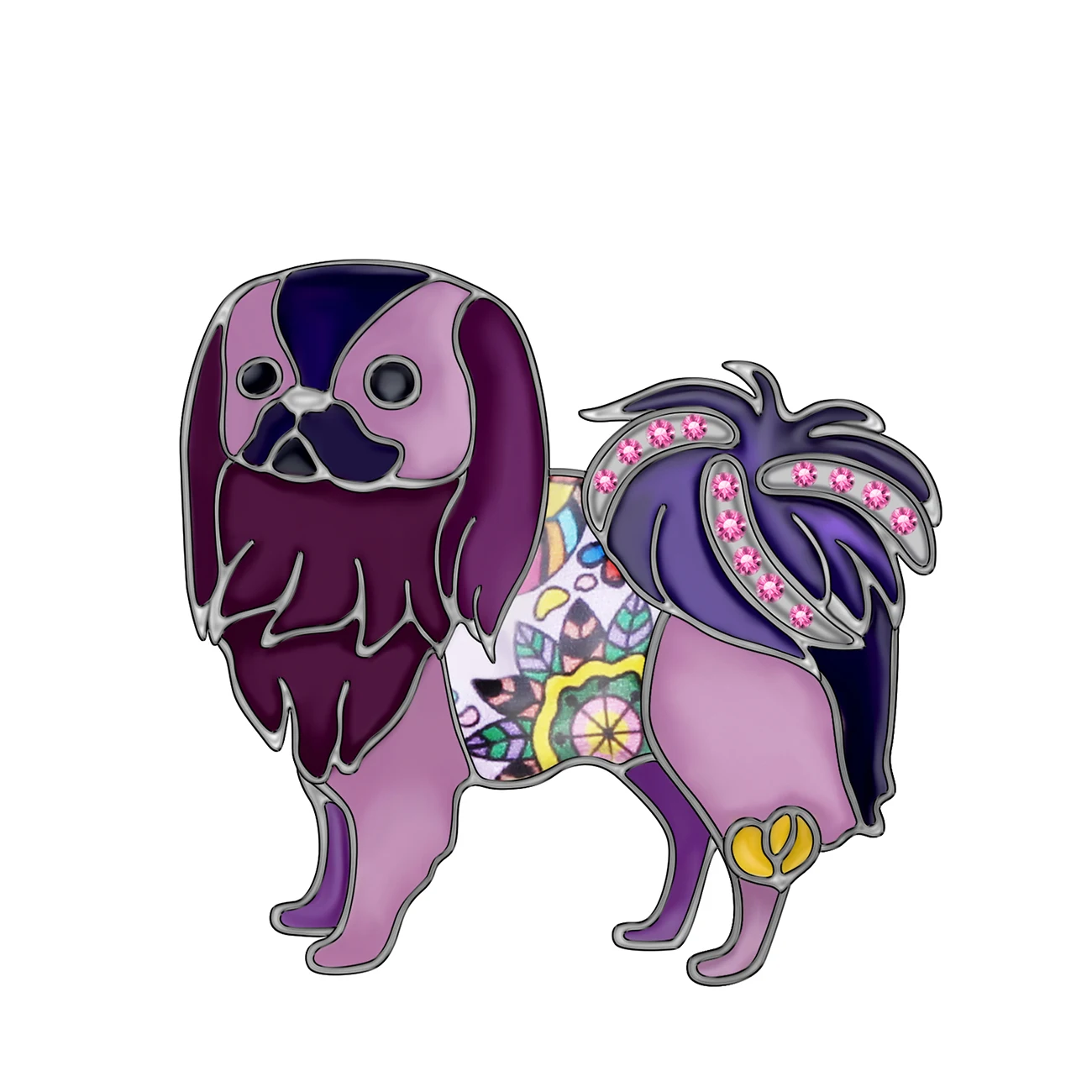 WEVENI эмалированный сплав японские броши в форме собаки булавка для одежды шарф