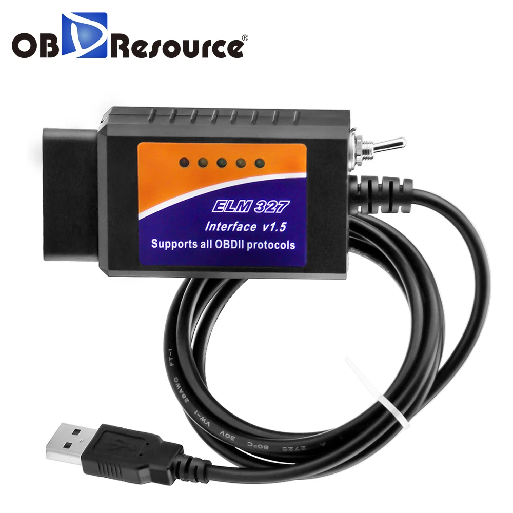 ELM 327 V1.5 USB ELM327 с переключателем для Ford Forscan ELMconfig сканер кодов PIC18F25K80 автомобильный диагностический инструмент для vag Volvo