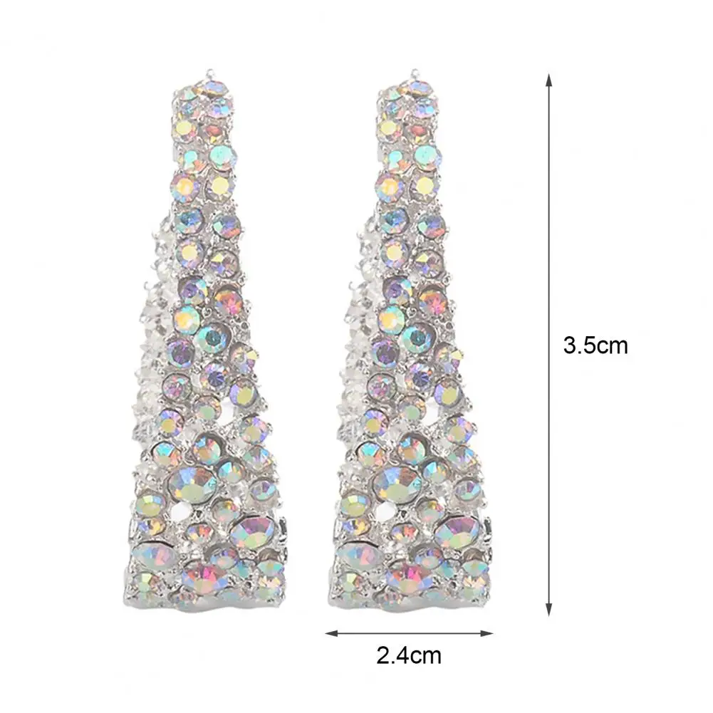 

60%HOT 1 Pair Dangle Earrings Skin-friendly Lightweight Portable C Type Ear Studs Jewelry Gift for Home