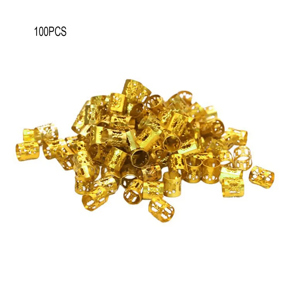 100pcs/Bag Aluminum Silicone Hair Extension Buckle High Quality Ring Barge Wig Tool | Красота и здоровье