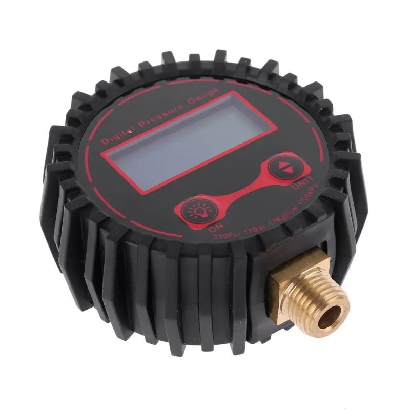 Новый цифровой гуаж давления в шинах с фонариком 0-250 PSI 1/4 &quotдля автомобиля