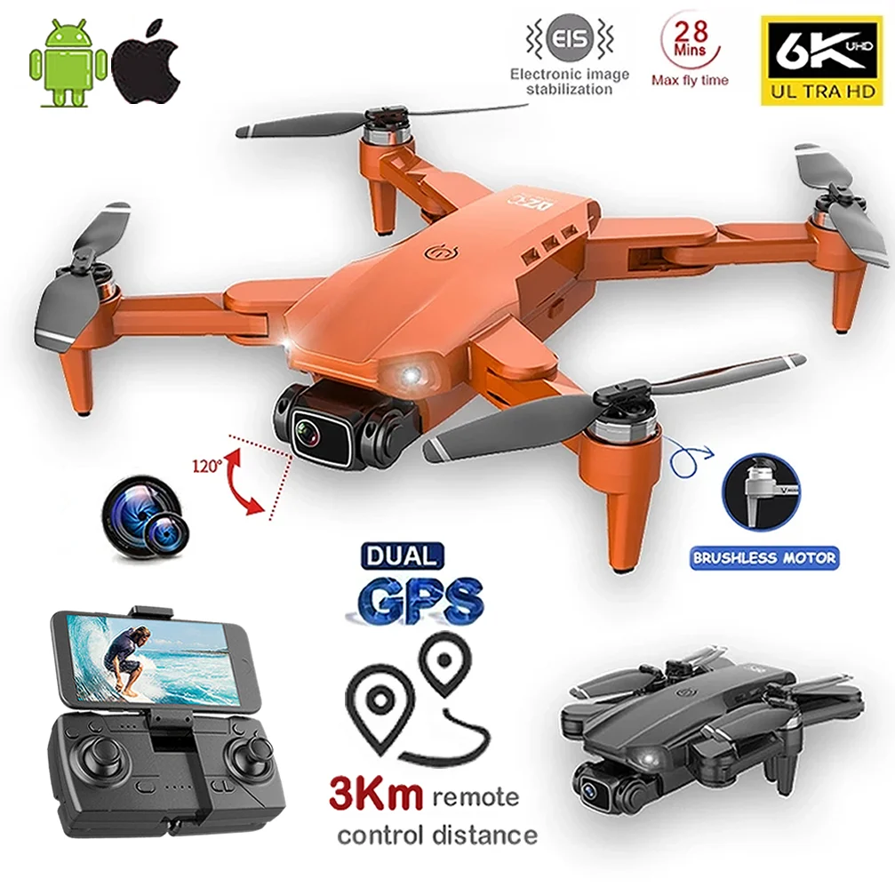 

GPS Drone RC with 6K HD Camera WIFI UAV Aerial Photography Remote Control Helicopter Quadcopter Aircraft High Quality 3km Flying