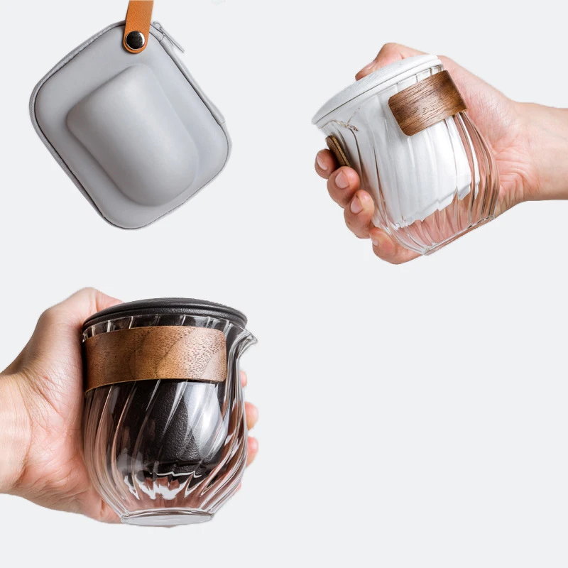 

Керамический чайник с одним горшком, три чашки, один резервуар для хранения, чайные наборы gaiwan, чайные наборы, портативный дорожный чайный н...