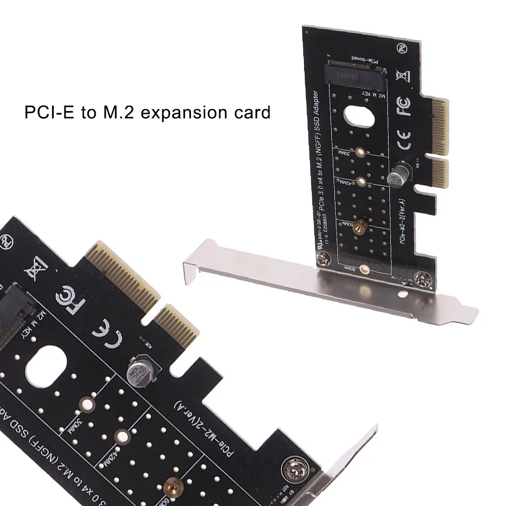 

PCI-E to M.2 Expansion Card PCI-E x4 to M.2 NGFF Adapter Riser Card SSD Extender with 4 Fixing Holes Supports NVME Protocol M.2
