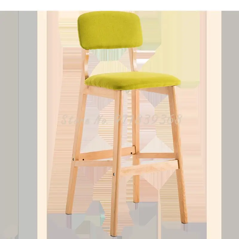 Nordic барный стул из массива дерева ретро американские современный простой
