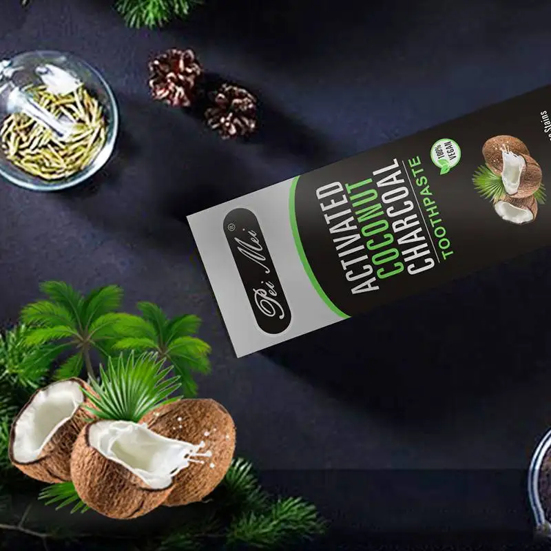 Зубная паста с активированным натуральным бамбуковым углем 100 г кокосовым