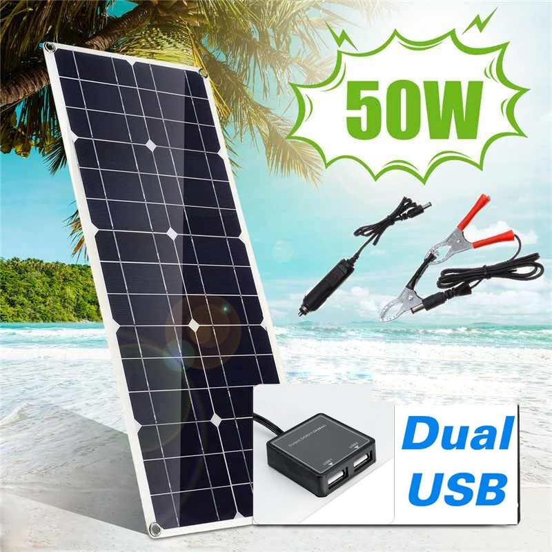 100W 18V Mono Solar Panel Battery Charge for Home RV Caravan | Обустройство дома