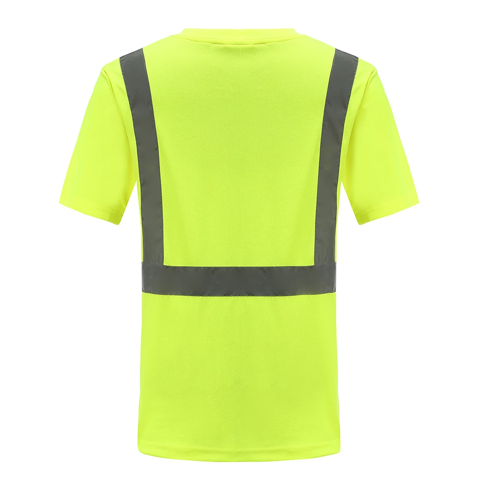 AYKRM Рабочая Футболка с высокой видимостью светоотражающие безопасные летние