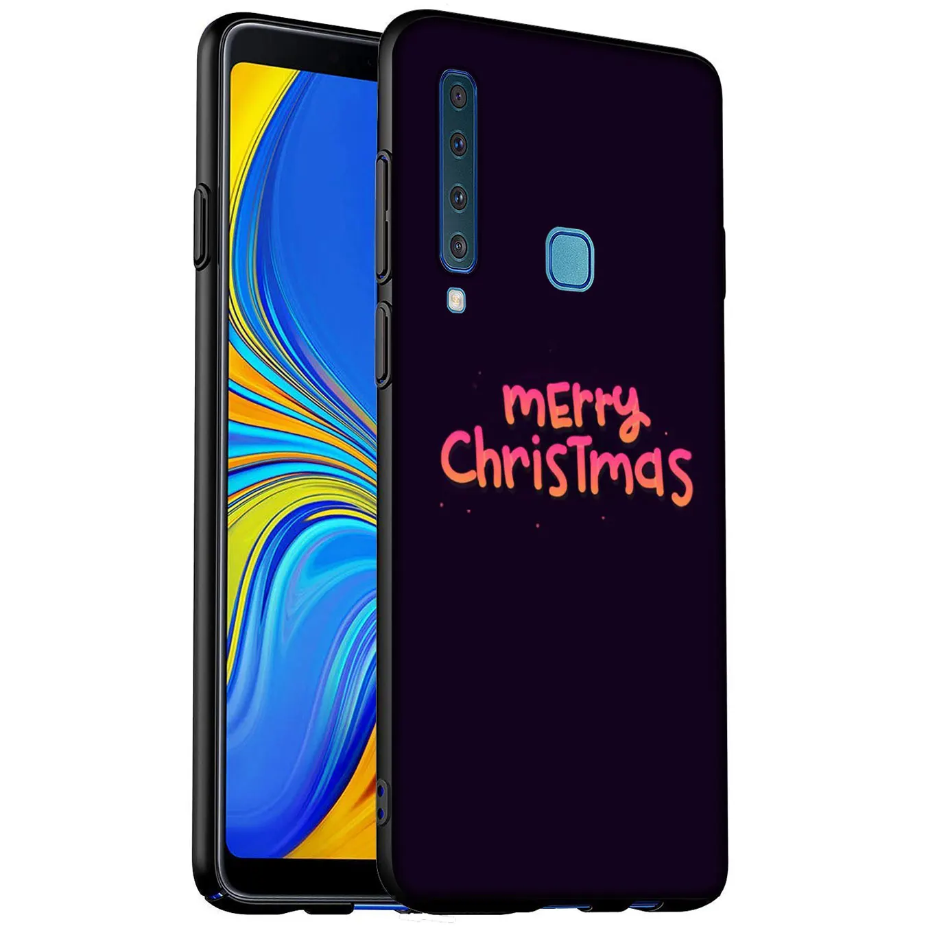 Задний фон с веселой рождественской елкой Мягкий силиконовый чехол для телефона