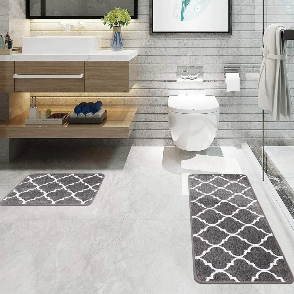 

Microfiber kitchen two-piece floor mats, home balcony carpets, long strips, non-slip, oil-absorbing, and water-absorbing