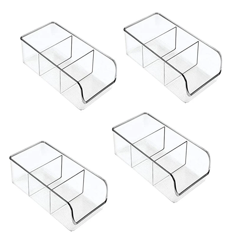 

4Pcs Plastic Food Packet Kitchen Storage Organizer - Holds Spice Pouches, Dressing Mixes, Hot Chocolate, Tea