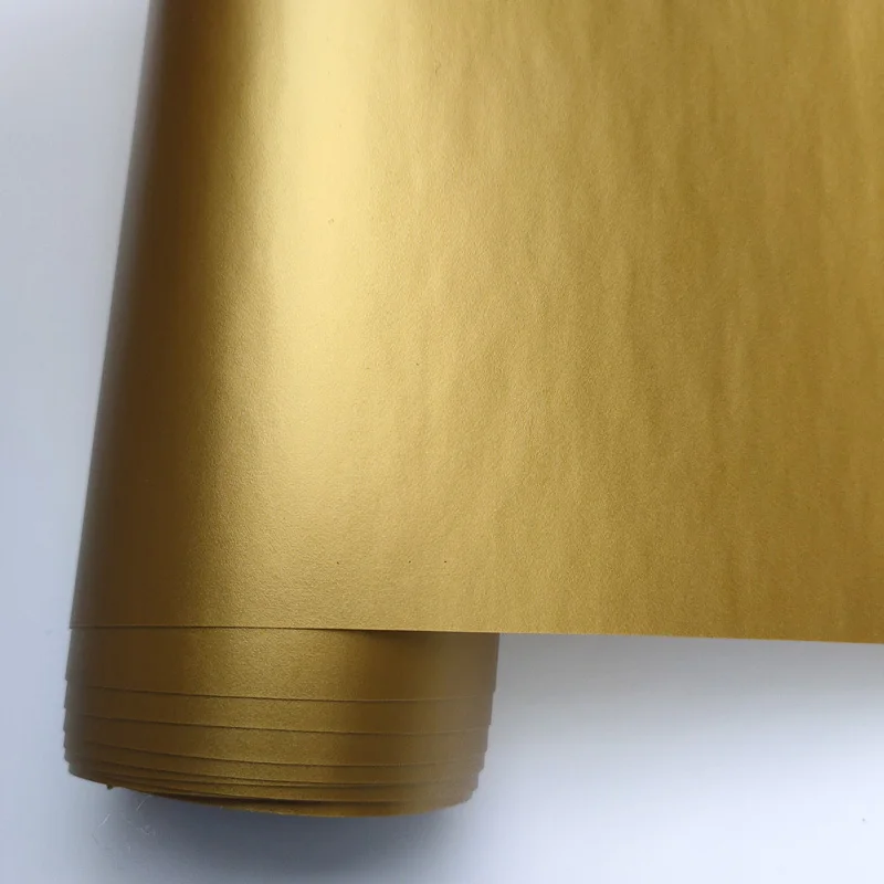 Бесплатная доставка Высококачественная Золотая матовая виниловая пленка 30 м/лот