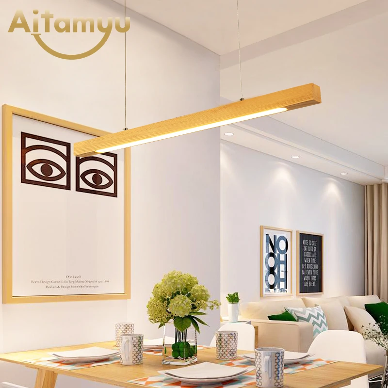 Деревянные подвесные светильники с деревянной рамой для столовой регулируемая