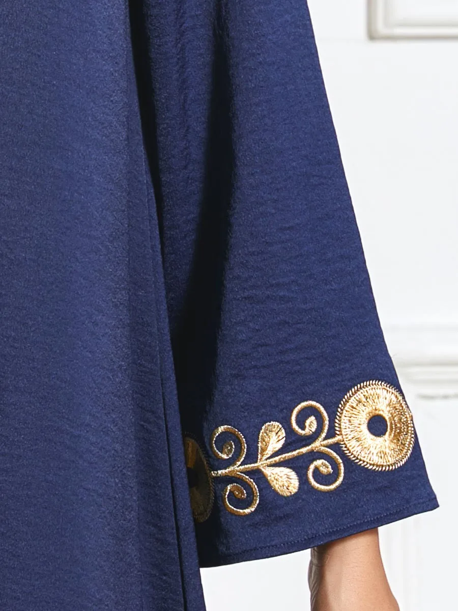 

Ethnic Abaya Dress Women Eid Mubarak Middle East Dubai Turkey Moroccan Kaftan Party Robes Embroidered India Islamic Clothing
