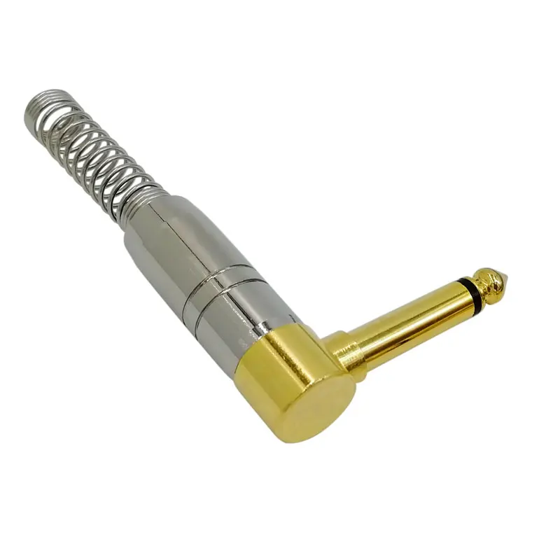 Аудиоразъем 6 35 дюйма штекер под прямым углом высокое качество моно стерео Аудио