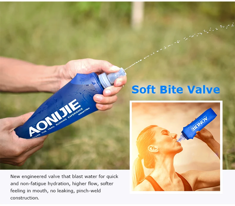 AONIJIE Спортивная BPA Складная мягкая фляжка, сумка для воды, бутылка для воды, чашка, чайник, гидратационный пакет, резервуар для воды