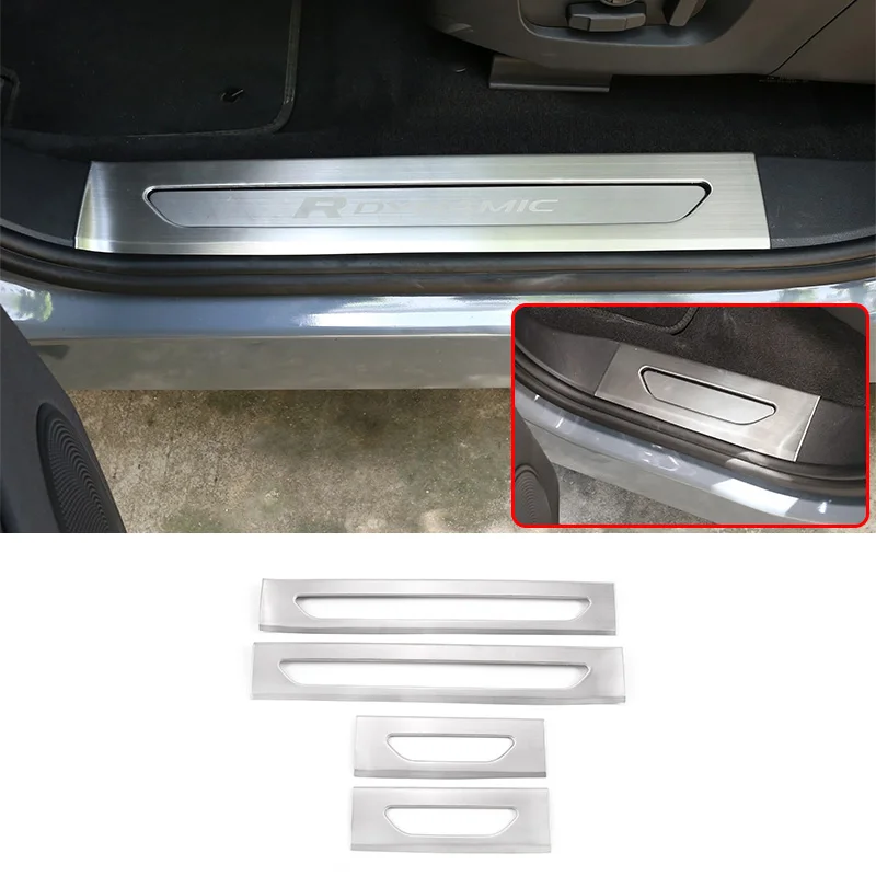 Черный серебристый цвет Нержавеющая сталь внутри порога Панель Накладка