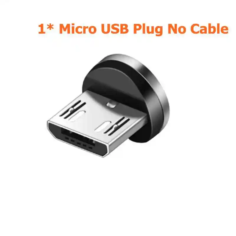 1 plug no cable Магнитный кабель 3 в 1, кабель Micro USB type C для iPhone X 7, samsung, S10, Oppo, htc, LG, 1 м, 2,4 А, Магнитный адаптер для зарядного устройства, кабели для телефонов - Тип штекера: 1 plug no cable