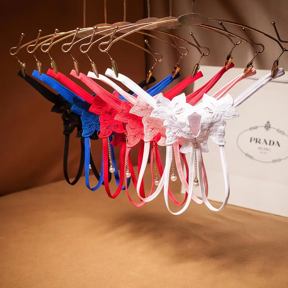 Кружевные сексуальные трусики для женщин с открытой промежностью прозрачные