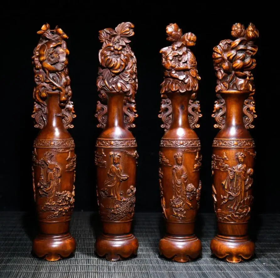 

Ручная резная статуя Archaize seiko из бокса, четыре больших красивых женских вазы