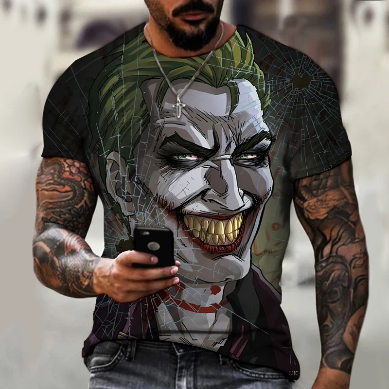 

Horror Funny Ugly Men's Printed T-shirt Oversized Shirt Sports Fashion Personality Brand O-neck Breathable Street
