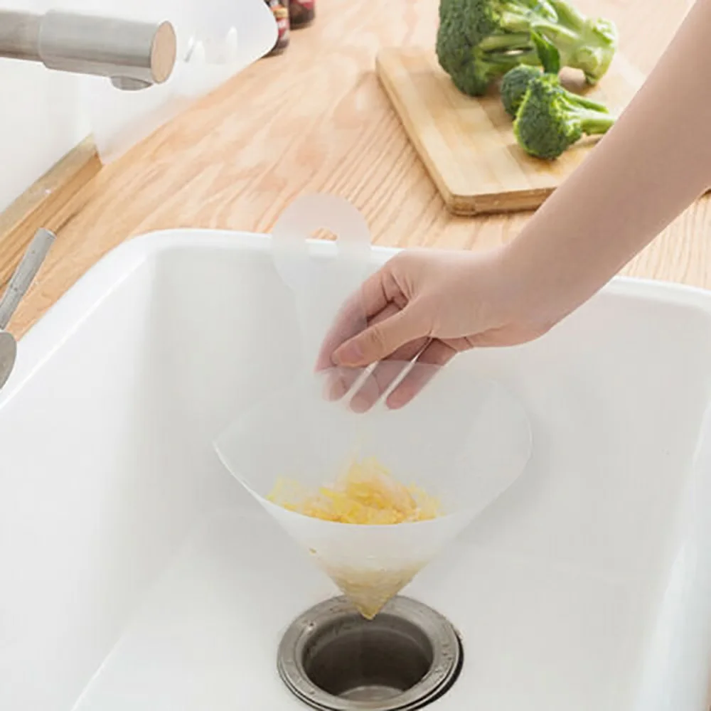 Foldable Filter Simple Sink Stopper Self-standing Drain Sink Anti-blocking Filter Device Draining Water Cleaning Kitchen Bath