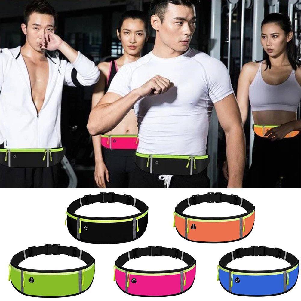 

Running Bag Waist Pack with Zipper Adjustable for Jogging Fitness Sports Running Belt Cycling Travel Outdoor Phone Pouch