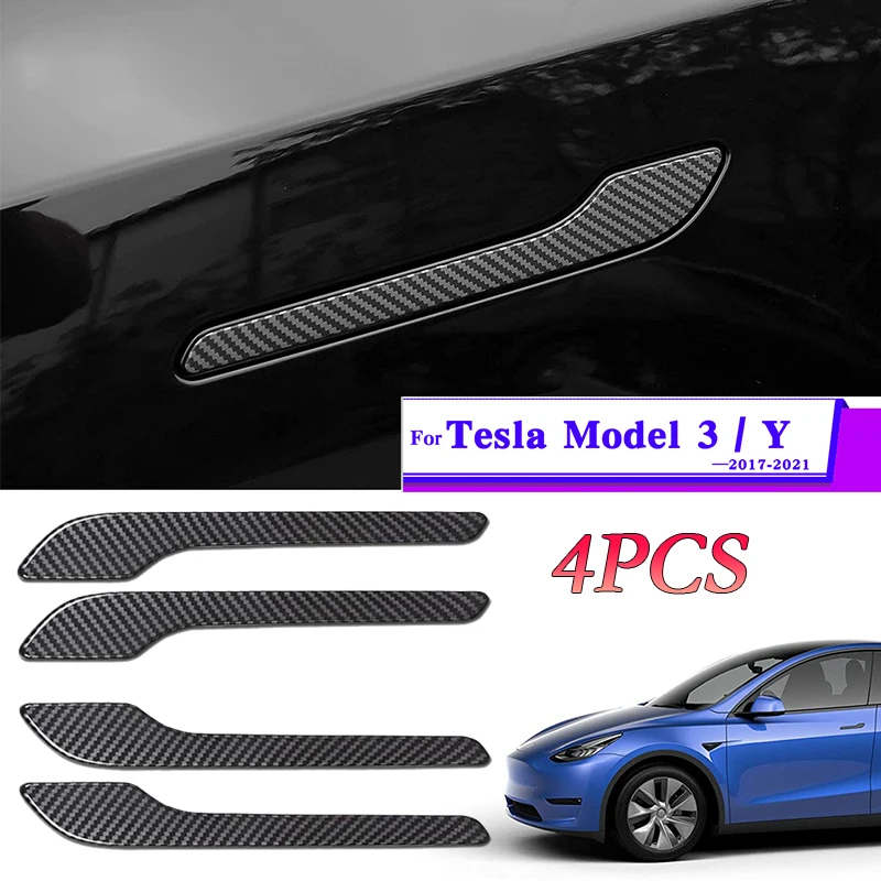 

Наклейка на дверную ручку Tesla Model 3 2021, 4 шт.