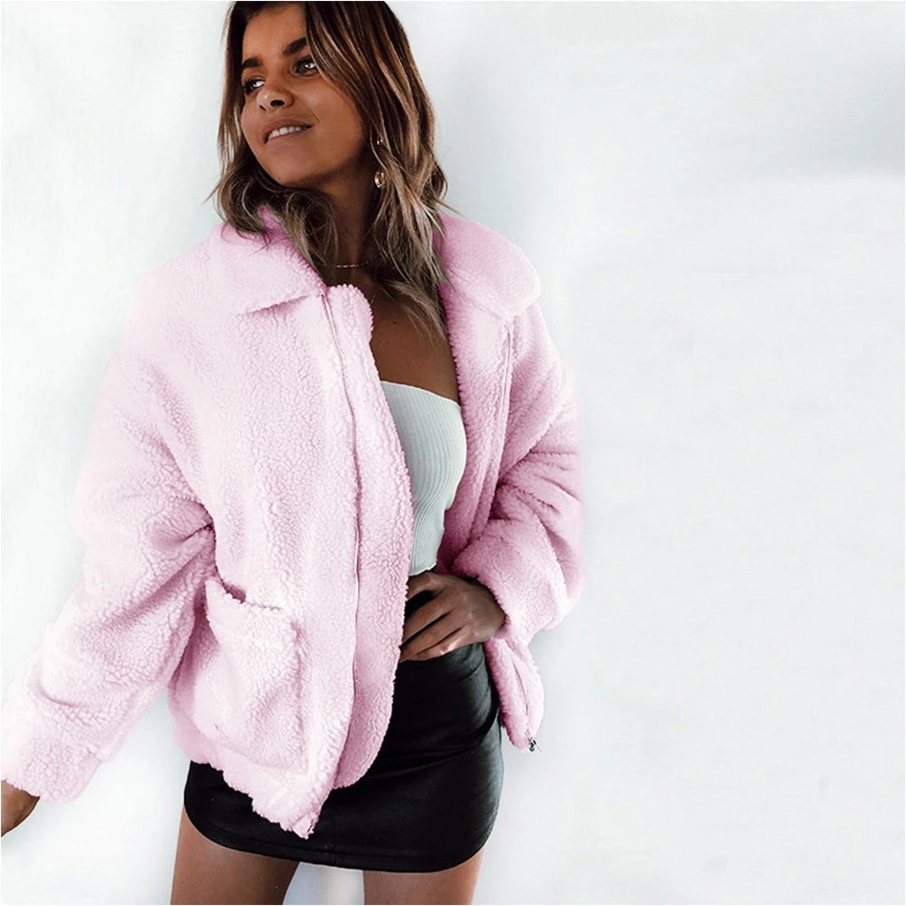 Осенне-зимнее пальто для женщин 2020 модное повседневное свободное однотонное