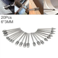 20pcsset diamond grinding head precision engraving 3mm shank diameter for electric grinding head grinding tools
