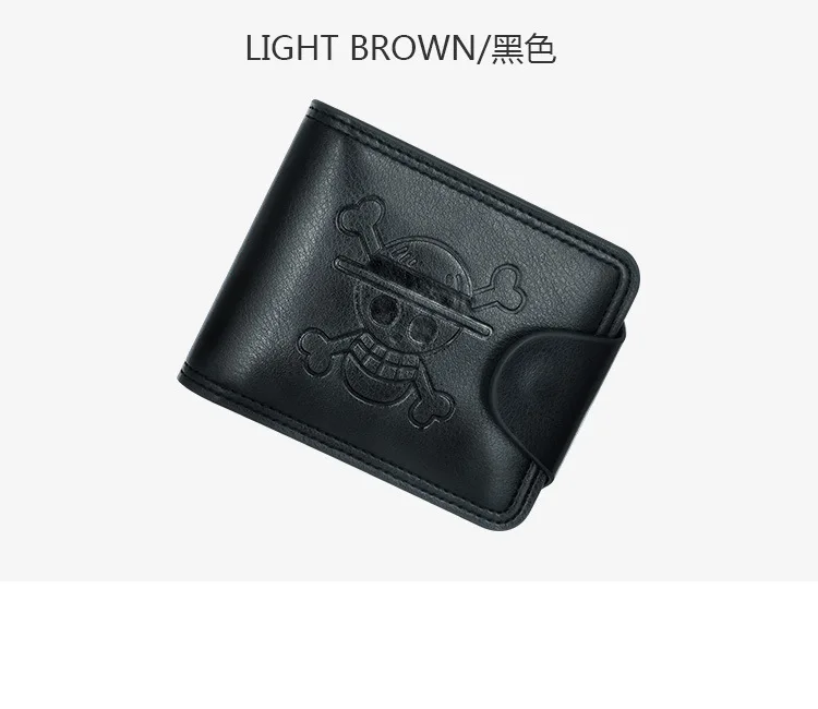 2 цвета Аниме One Piece Luffy из искусственной кожи короткие кошельки с черепом женский