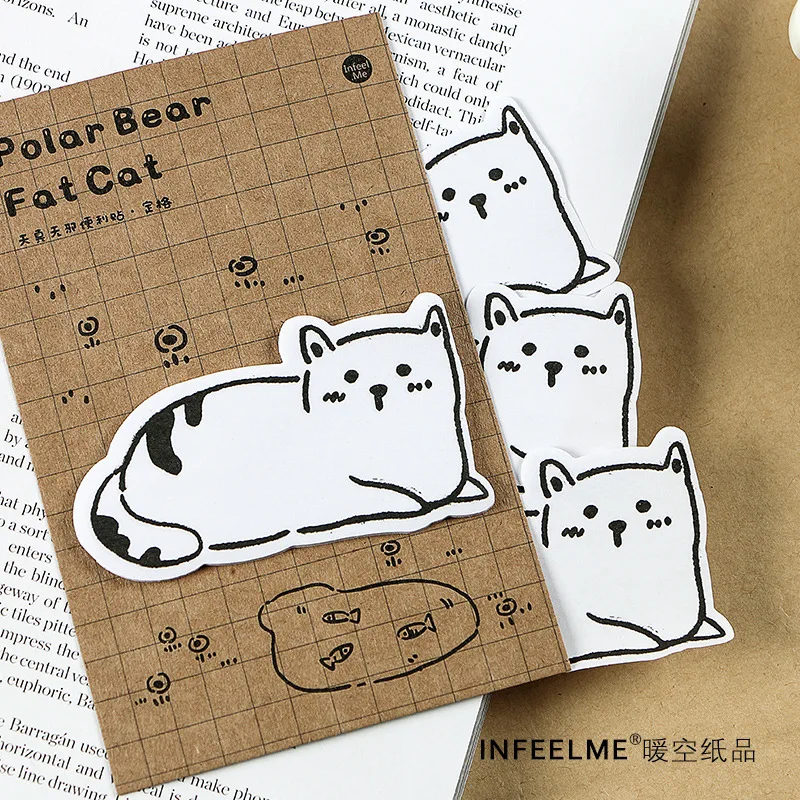 20 шт./компл. Kawaii бумаги для заметок на клейкой основе милый кот медведь животный