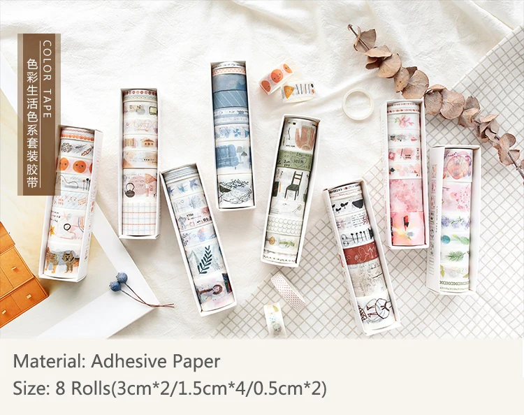 8 шт./компл. Творческий мультфильм лента Washi милый дневник "сделай сам" Пуля журнал Скрапбукинг декоративные наклейки Бумага симпатичные канцелярские принадлежности