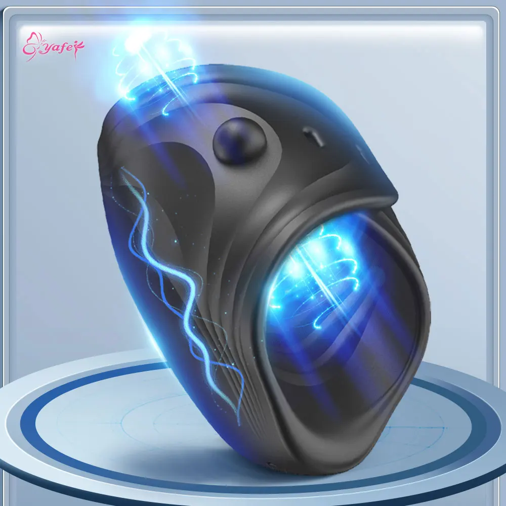 Мужской мастурбатор регулируемый вибратор тренажер для пениса головка