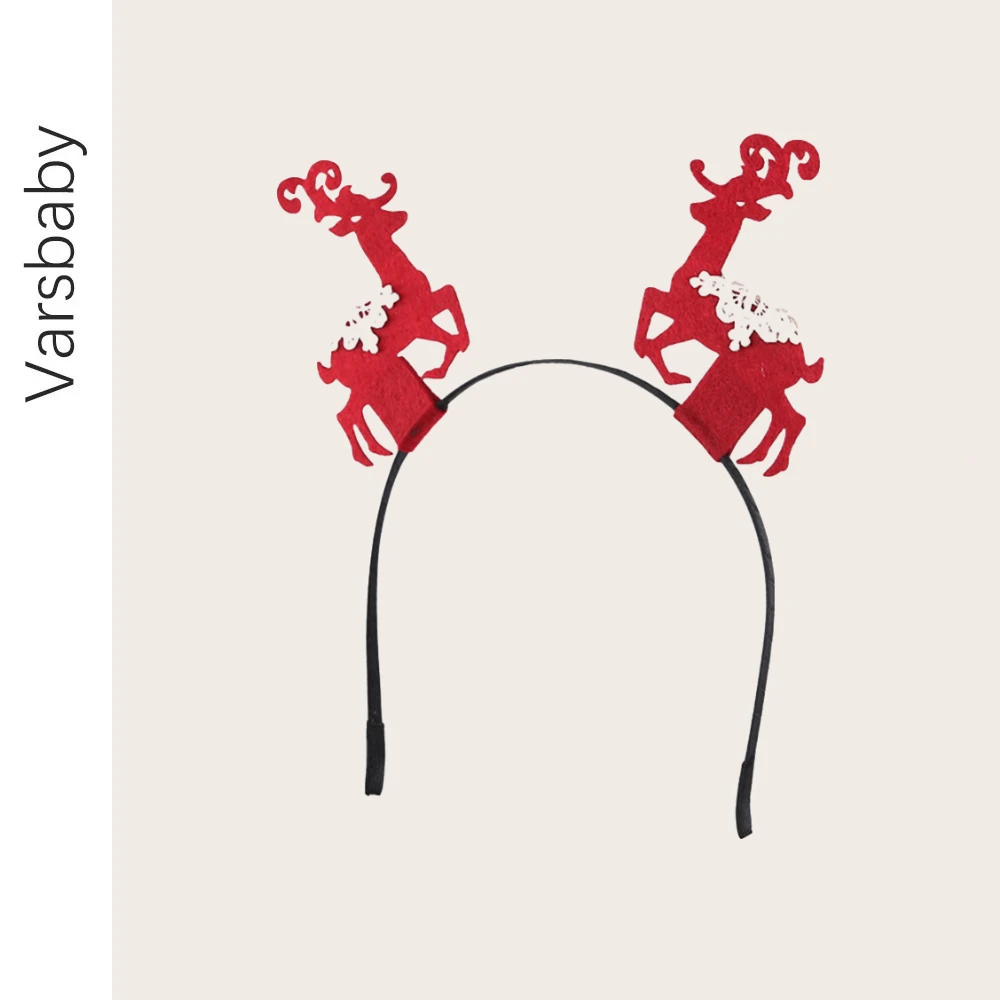 

Varsbaby Christmas Tree Love Party Dress Underwear Set Accessories Antler Headband Christmas Women Red