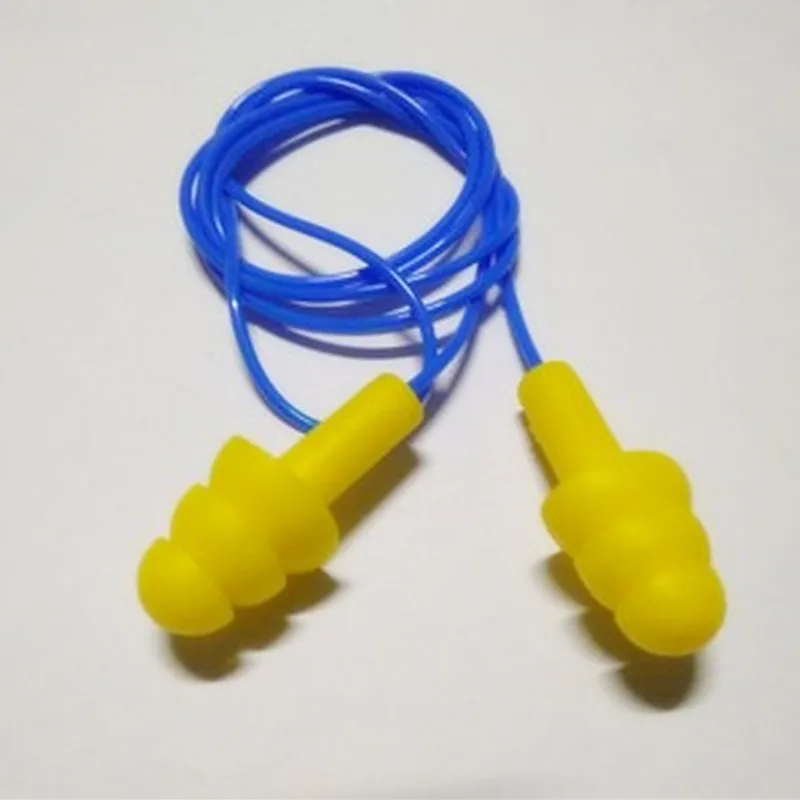 Водонепроницаемые Мягкие силиконовые наушники со шнуром 2 пары заглушки для сна