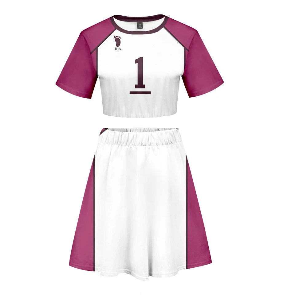 

Лидер продаж, комплект из двух предметов футболка с короткими рукавами и короткая юбка комплект с объемным принтом в стиле Харадзюку, повсе...