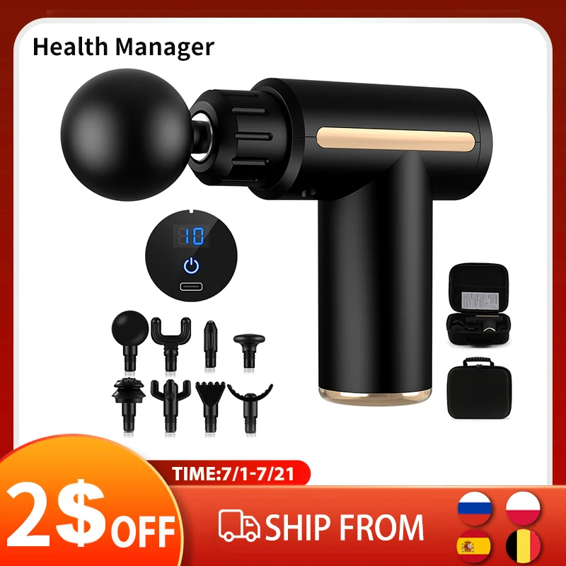 

Health Manager Massage Gun Massager Muscle Relax Body Relaxation Electric Massager High Frequency Deep Tissue Percussion Muscle