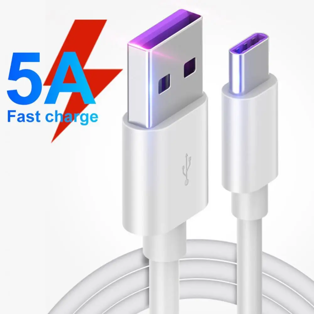 

5A USB Type C супербыстрый зарядный кабель для телефона, шнур для синхронизации данных для Huawei