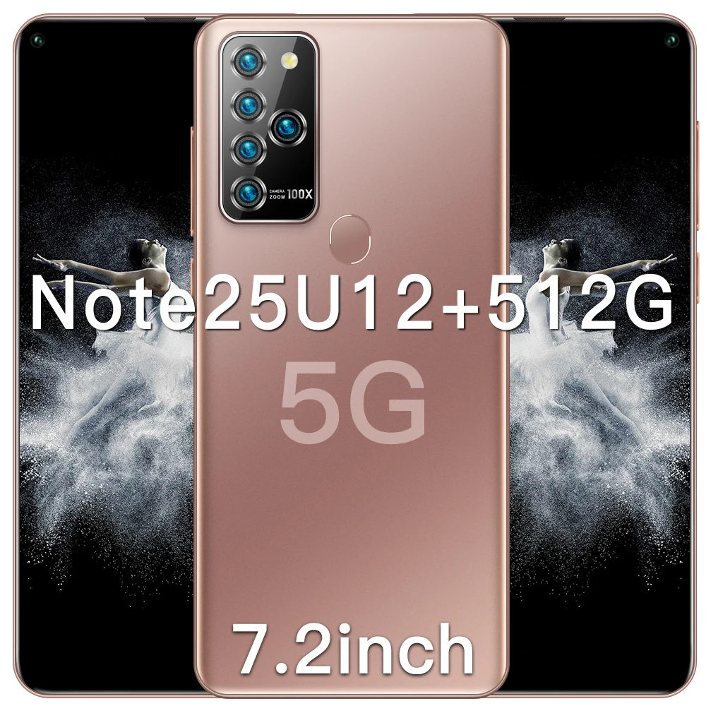 

2021 Global Version Note25U Smartphone 5800mAh 16+512G 6.7Inch Dual SIM Dual Standby Face and Screen Fingerprint ID 5G CellPhone