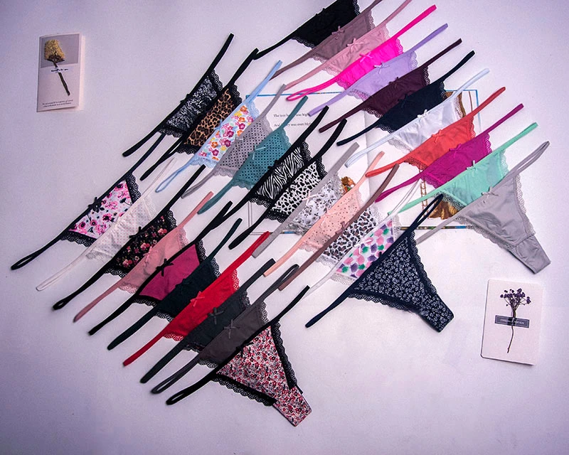 ac142random 5xl big size women black color sexy underwear ladies underwear panties lingerie bikini ear pants/ thong/g-string 1pcs/lot ac124 - Color: ac142random