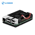 Чехол для Raspberry Pi 4 B с двумя вентиляторами, чехол из алюминиевого сплава с пассивным охлаждением, совместим только с Raspberry Pi 4 Model B