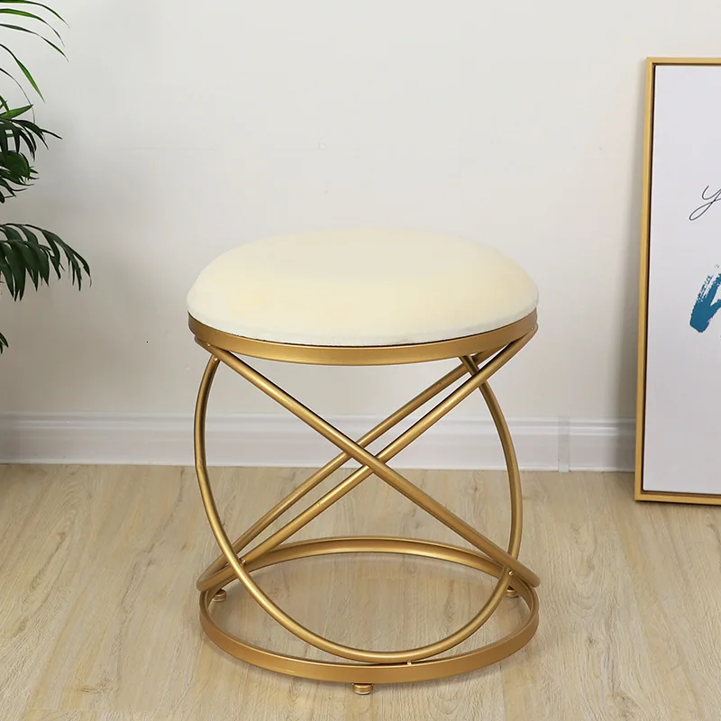 Табурет для макияжа с тканевым покрытием табурет парикмахерской Северной Европы